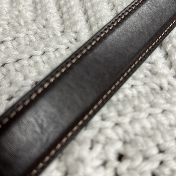 Nautica dark brown faux leather metal buckle belt. 31 inches - Picture 4 of 5